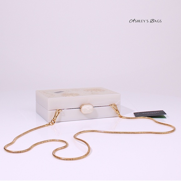 Kate Spade What The Shell Ocean Scene Resin Frame Clutch Crossbody - Picture 7 of 13